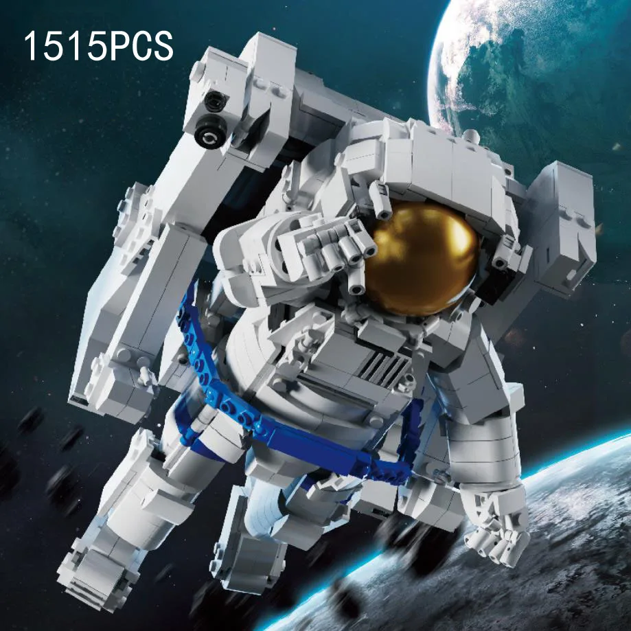 

Creative Simulation Mega Astronaut Bricks Doll Model Space Exploration Assemble Building Block Educational Toys For Gifts