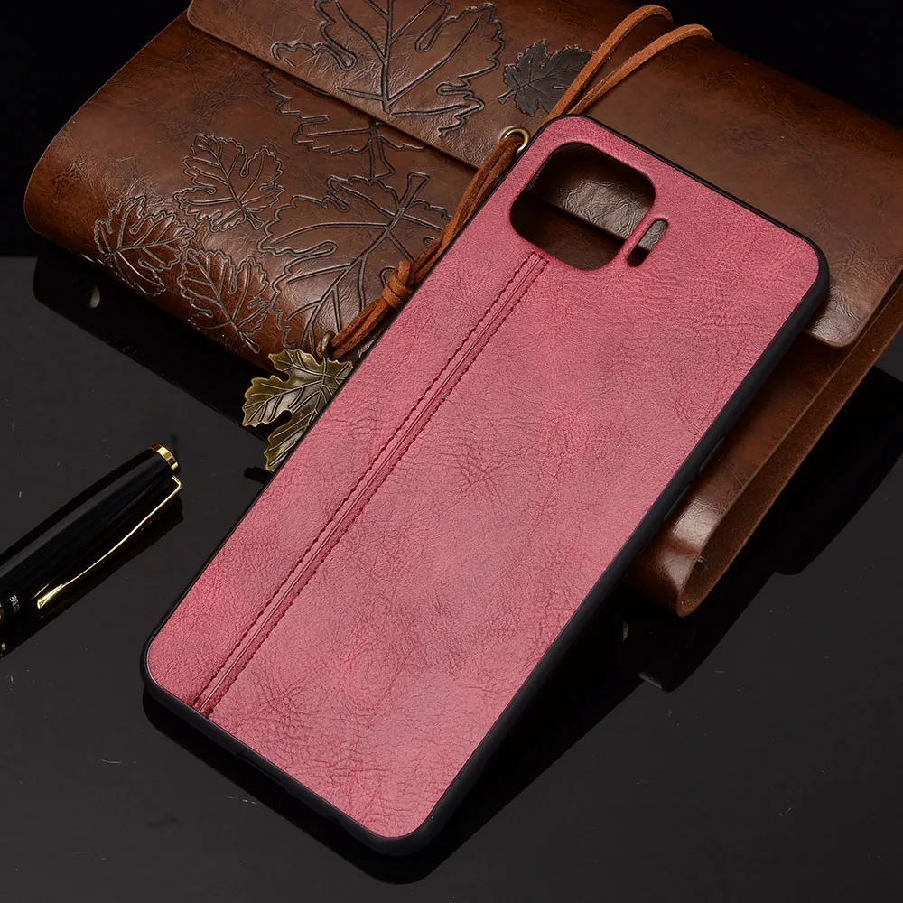 Oppo A93 2020 Case For Oppo F17 Pro Suture Calfskin Soft Edge PU Leather Hard Phone Bag Cover For Oppo Oppo F17Pro/A93 Back Case