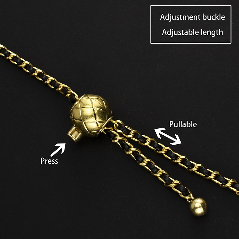 TINBERON Luxury Brand chain straps Metal Diamond Ball Decorative Chain Replacement Adjustable Shoulder crossbody bag strap part