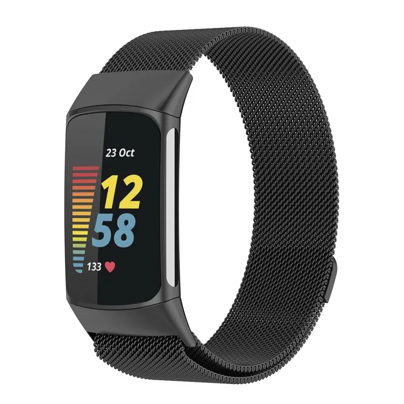Metal Band For Fitbit Charge 5 6 Smart Wacth Mesh Magnetic Loop Sport Strap For Fit bit Charge 5 6 Bracelet Stainless Steel