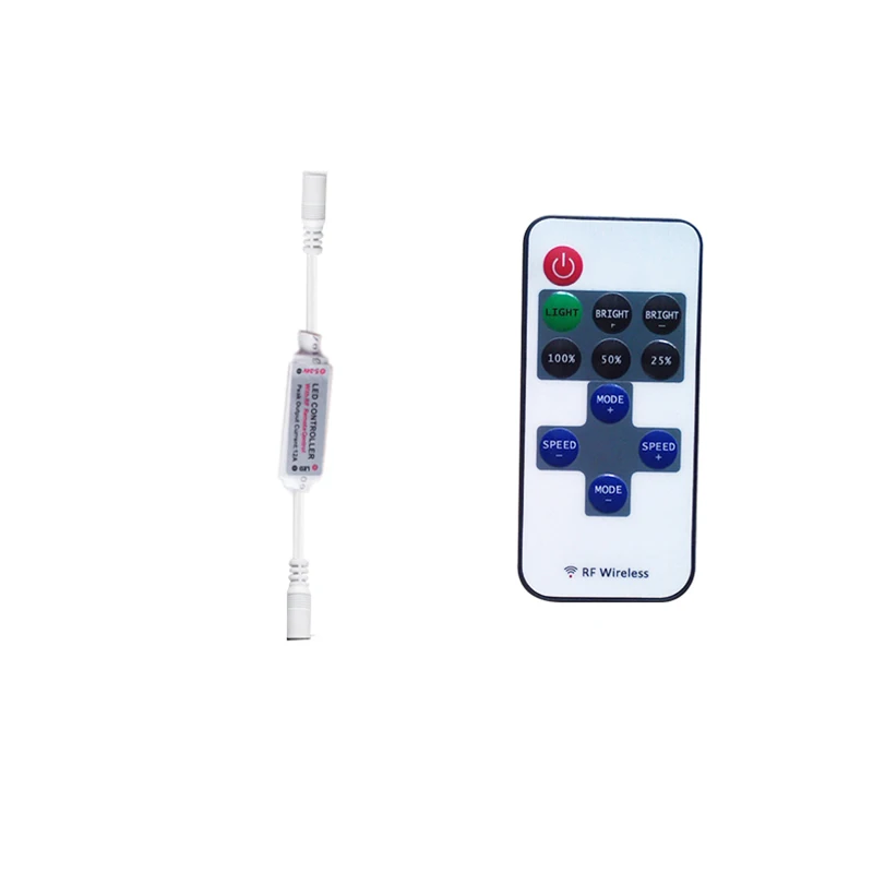 

DC 5-24V Single color Controller with RF 11 Key Remote For 5050 2835 Neon Strip LED Strip