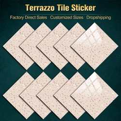 10pcs/set Terrazzo Style Tiles Pattern Wall Sticker Kitchen Backsplash Bathroom Wardrobe Waterproof & Oil-proof Art Wallpaper