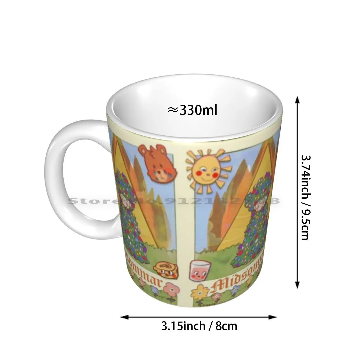 Midsommar Ceramic Mugs Coffee Cups Milk Tea Mug Midsommar Midsommar Movie Mayqueen Dani Horror Horror Movie Creative Trending