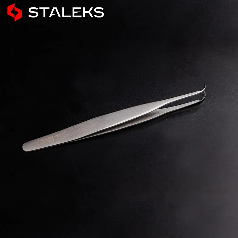 1pc STALEKS Expert 40-6 High-precision Stainless Steel Planting Grafting Eyelashes Tool Beauty Eyelashes Special Tweezers