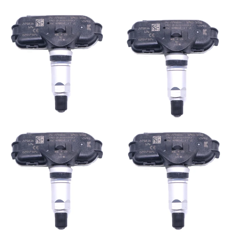 

4PCS 52933-3X300 TPMS Tire Pressure Sensor For Hyundai Elantra Kia Cerato Rio 433MHz 52933-3X300 529333X300