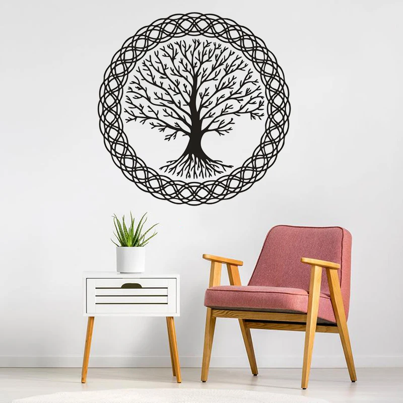 

Yoga Tree Pattern Wall Stickers Tree of Life Pattern Wall Decals Life Tree With Circle Vinyl Wall Murals Home Décor AZ970