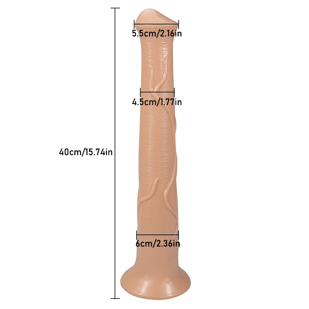 40*6CM Oversized Realistic Horse Dildos Soft Anal Plug Simulation Horse Penis Erotic Phallus Dick Sex Toy for Women Masturbation