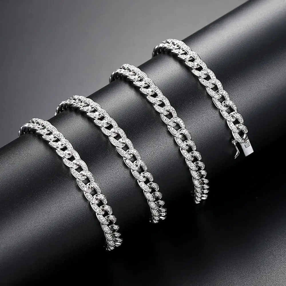 

6mm Cuban Miami Chain Necklace for Men Women AAA Cubic Zirconia Bling Ice Out link Chain Hip Hop Fashion Rapper Jewelry Gifts