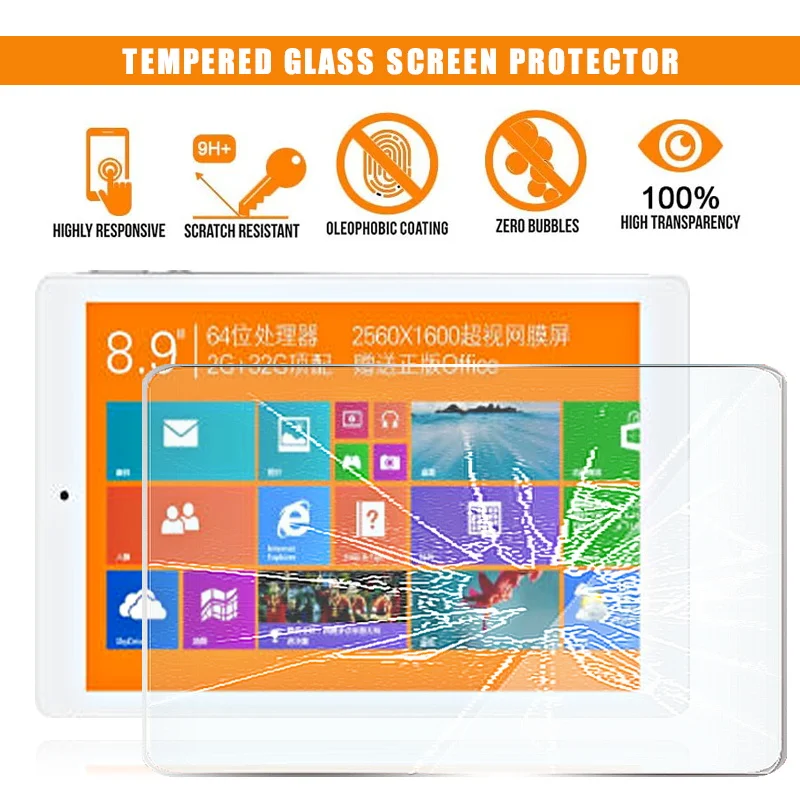 

For Teclast X90HD Tablet Tempered Glass Screen Protector 9H Premium Scratch Resistant Anti-fingerprint HD Clear Film Cover