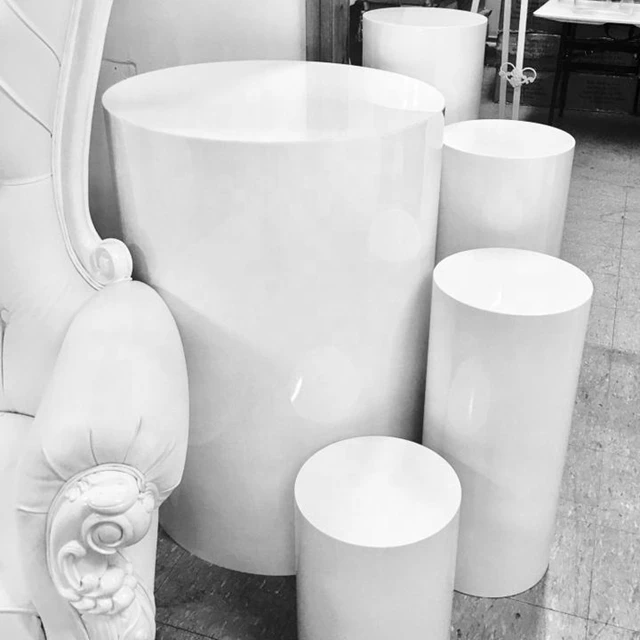 

4pcs/set)White Pedestal Round Plinths Decorative Cake Stands yudao188