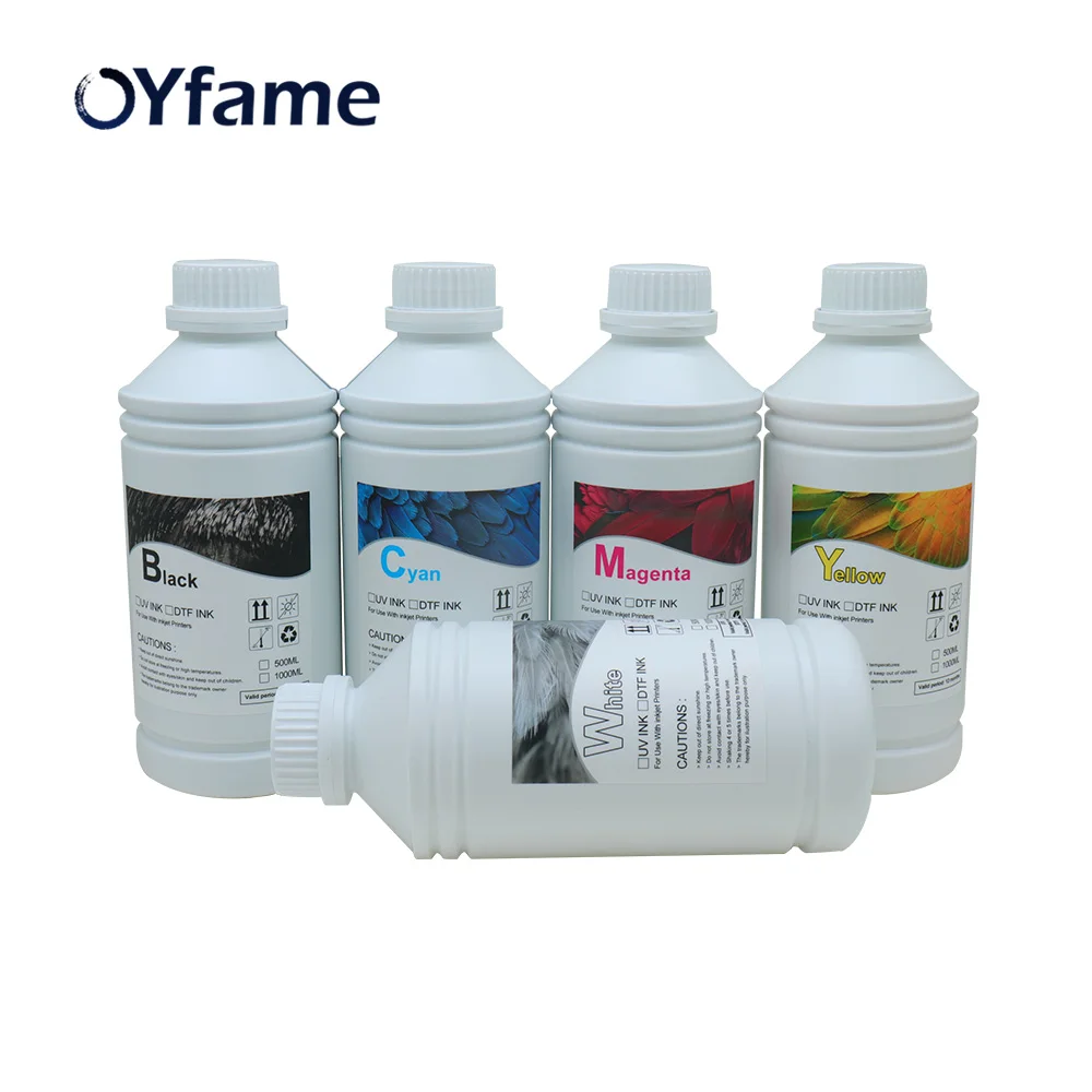 

Чернила OYfame 1000 мл DTF для принтера R1390 L1800L805 DTF для прямой передачи пленки DTF, порошок горячего расплава DTF, чернила для печати