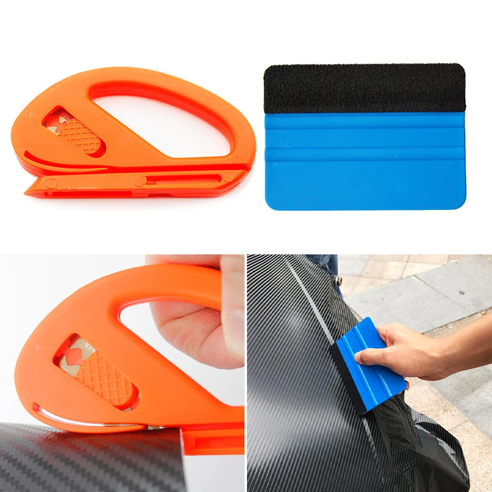 2021 new Car Vinyl Wrap Tool Set Film Cutter Squeezing Scraper Carbon Fiber Film Wrapping Cutter Aid Tool Window Tinting