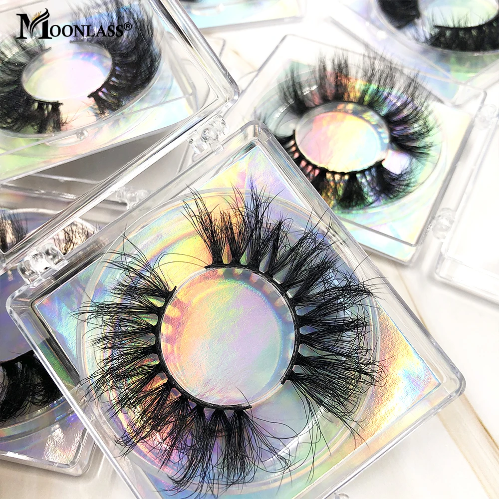 Messy 5D Mink Lashes Fluffy 22-25MM Mink Eyelashes Dramatic Beauty False Eyelashes Box Package Vendor Wholesale 3D Mink Lashes