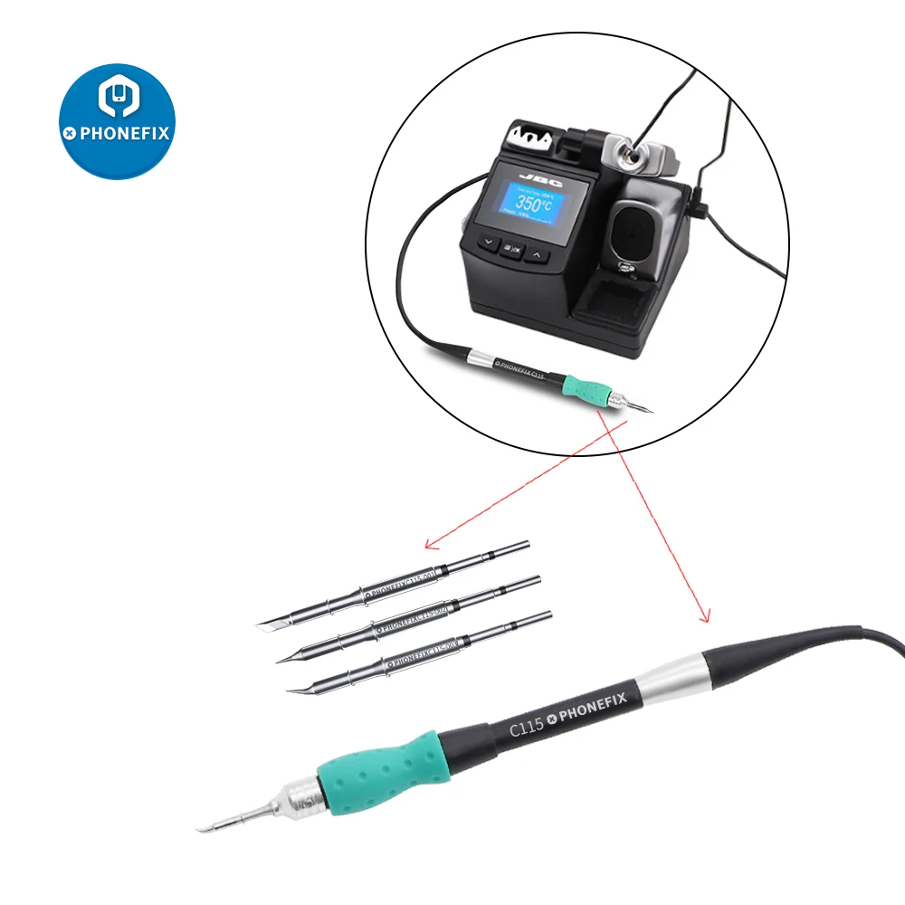 OEM JBC Tips C115 C210 punta del saldatore per JBC CD-2SD/CD-2SHE Sugon JABE Aixun Aifen i2C GVM T115 T210 maniglia stazione di saldatura