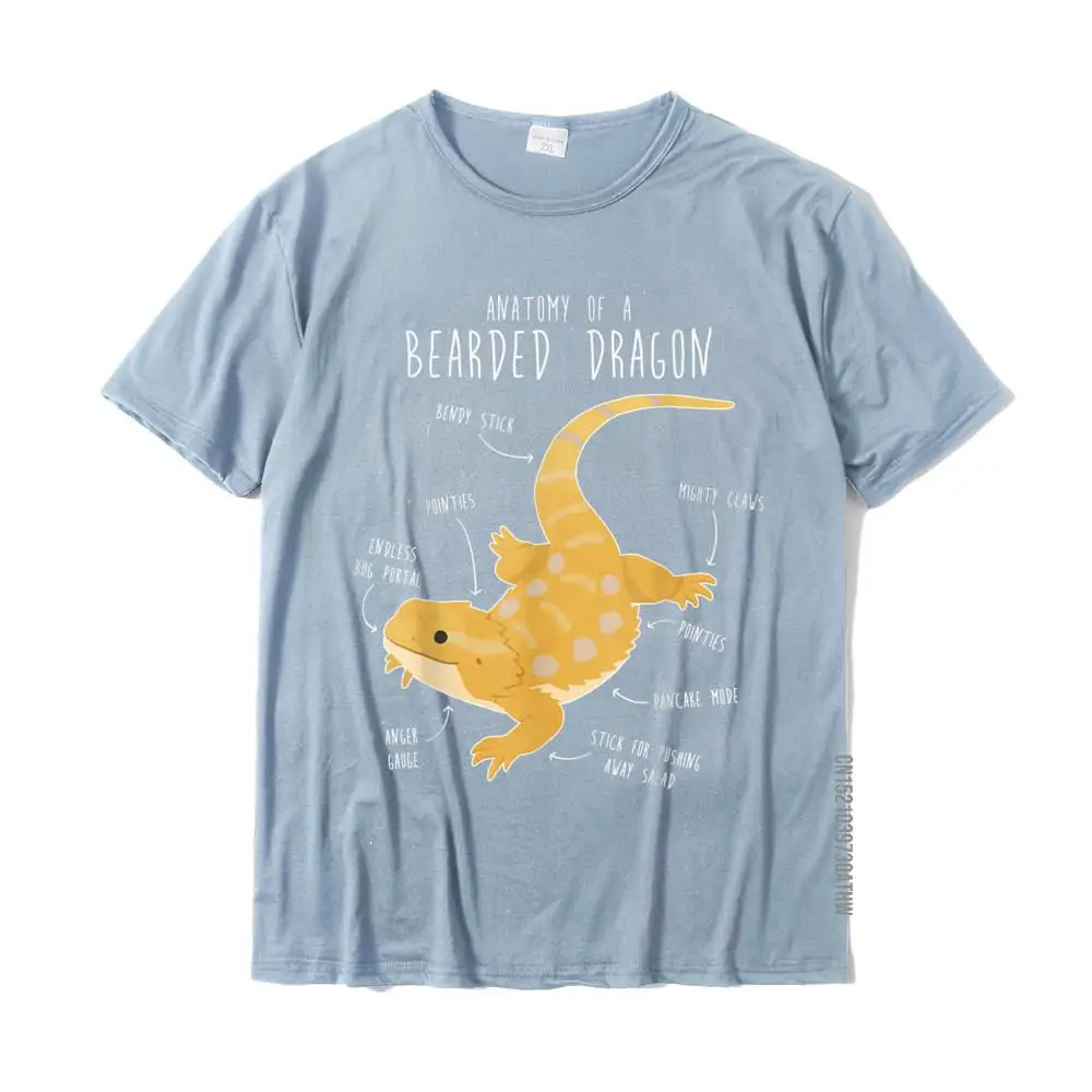 T-Shirt Anatomie d\'un Dragon Barbu pour Adulte, Amoureux des Reptiles et Lézards, en Coton, Cool, Impression Rife