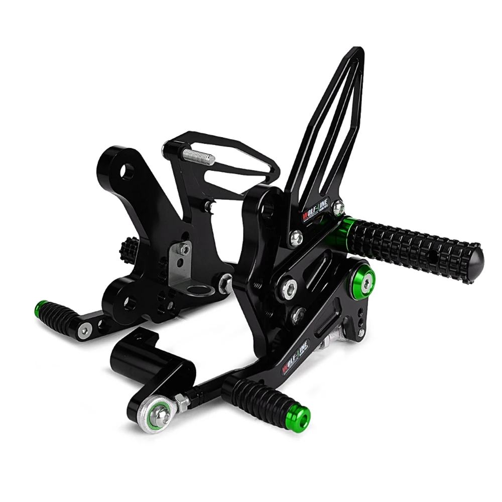 ปรับ Rider รถจักรยานยนต์ Footrests Rearset ด้านหลัง Footpeg เท้าวางสำหรับ Kawasaki Ninja 400 Z400 2019-2023 Ninja400 Ninja 250