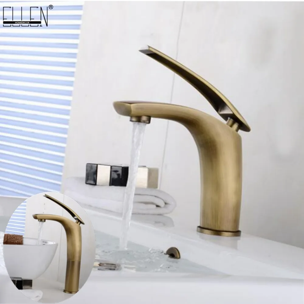 

Vidric Antique Bronze Bathroom Sink Faucet Crane Mixer Tap Single Handle Vessel Sink Mixer Tall Hot and Cold tap