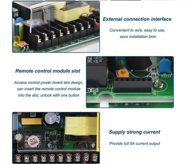 208CK-D AC 110-240V DC 12V/5A Access Control Uninterrupted Power Supply Box Door Access Control System Switching  Supply Power