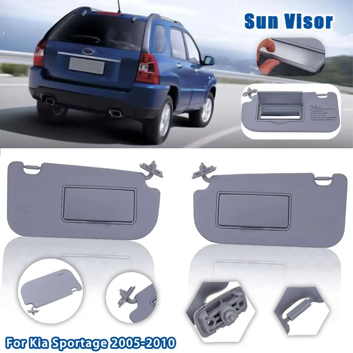 LHD Car Sun Visor With Mirror For KIA Sportage 2005 2006 2007 2008 - 2010