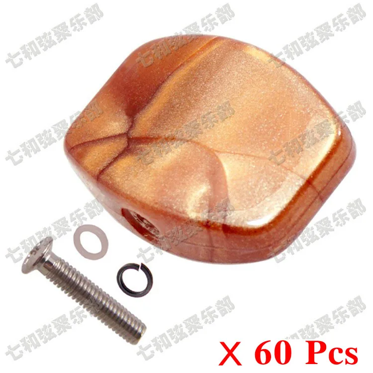 

60 Pcs Coffee color Guitar Tuning Pegs Tuners Machine Heads replacement Buttons knobs Handle (KF-DF-60 )