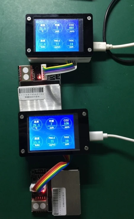 Sensor seis en uno PM2.5, temperatura y humedad, TVOC CH2O CO2