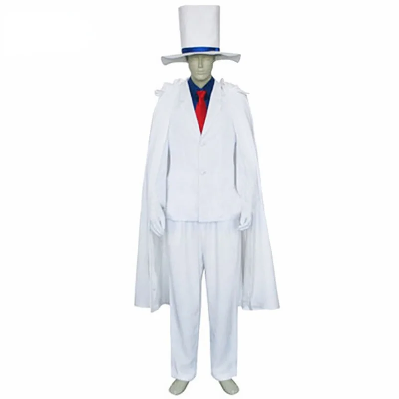 Anime Kid the Phantom Thief Kaitou Kiddo Cosplay Costume Halloween Outfits Full Set Customize Size