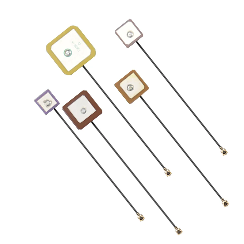 2Pcs GPS antenna BDs Omni Built-in passive ceramic antenna 10cm Cable Strong High gain IPEX U.FL 25*25 18*18 15*15 10*10 mm