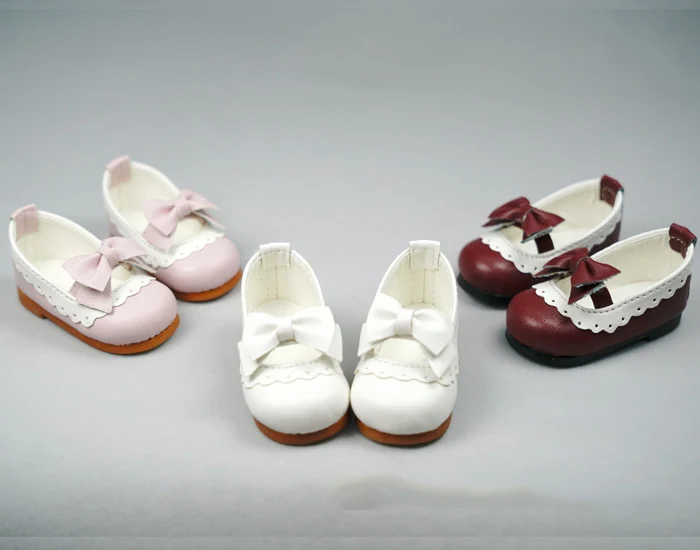 

1/4 scale BJD SD doll Bowknot leather shoes for MSD girl doll accessories . not include doll and other C0598