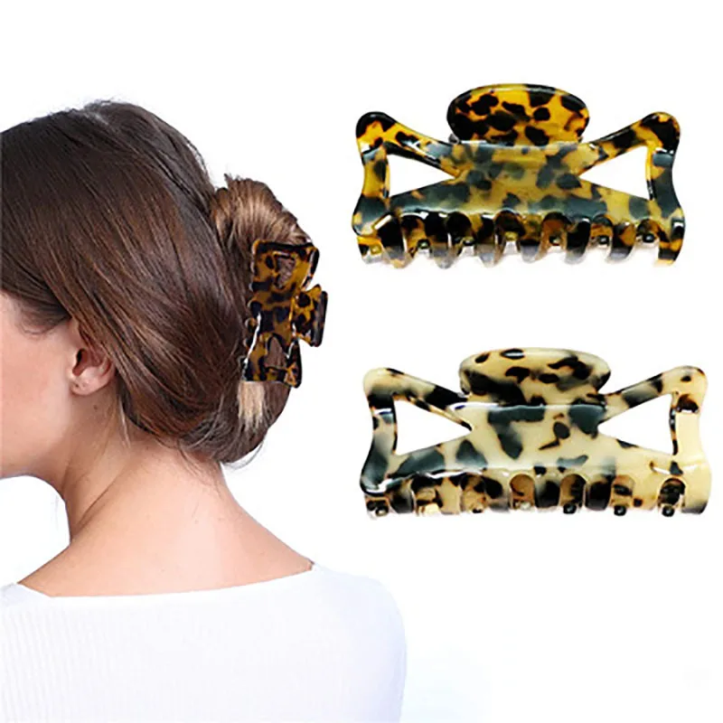 

Tortoise Shell Hair Claw Clip Non-slip Big Hair Clips For Women Hair Styling Accessories Fashion Vintage Leopard rint Hair Grip