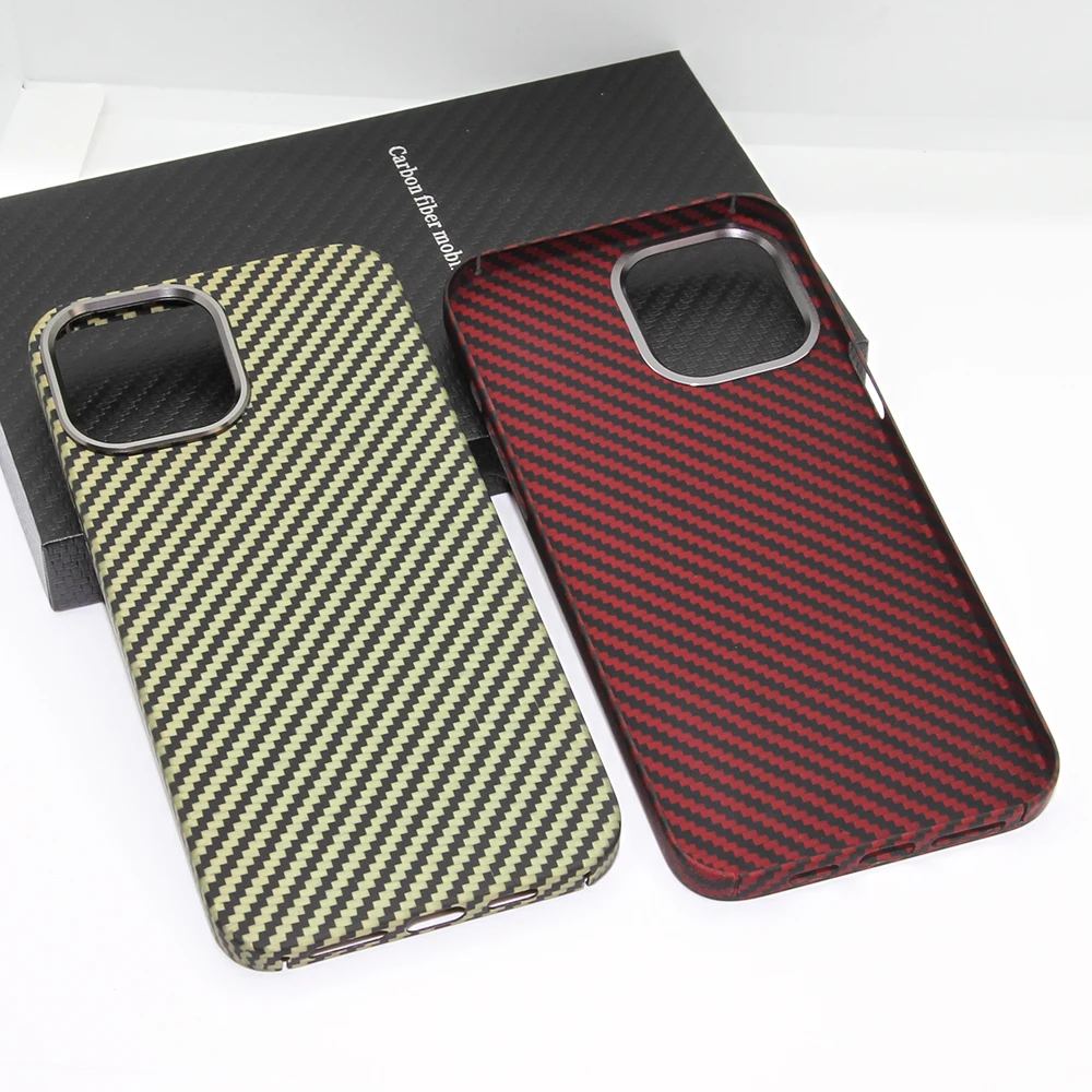 Genuine Aramid Carbon Fiber Phone Case For Apple iPhone 12 Pro Max Mini Fully Enclosed Carbonfiber Shell Ultra thin Matte Cover