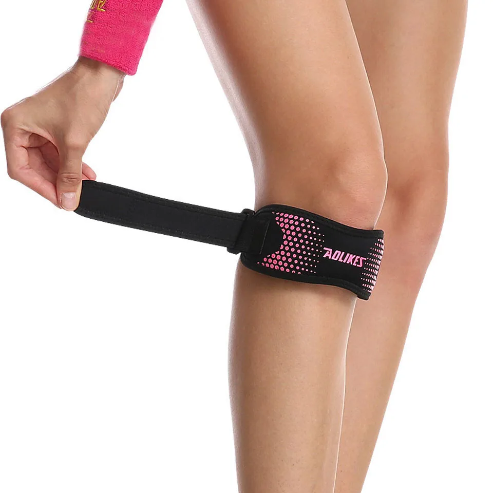 Rodillera ajustable para aliviar el dolor de rodilla, estabilizador de rótula, soporte para senderismo, fútbol, baloncesto, correr, deporte, 1 unidad