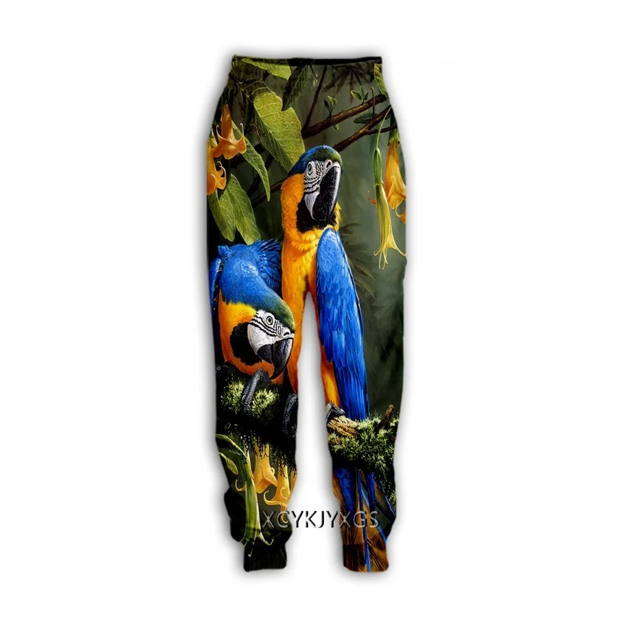 

New Men/Women 3D Printed Casual Pants Animal Parrot Fashion Streetwear Men Loose Sporting Long Pants F10