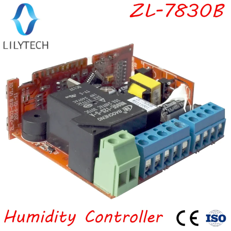 ZL-7830B, 30A relay, 100-240Vac, Digital, Humidity Controller, Hygrostat, with Alarming output, Lilytech