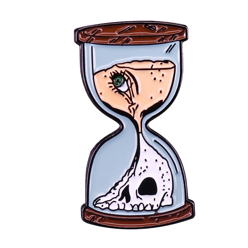 Hourglass death pin horror bones popular art style time reminder