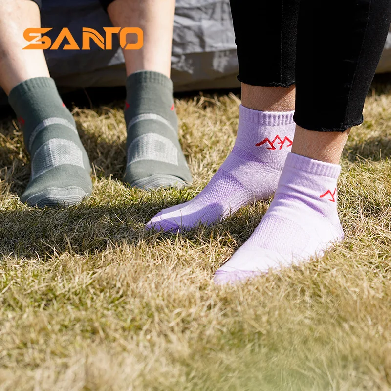 SANTO 1 Pair Quick Drying Outdoor Socks Breathable Sports Thermal Sock For Camping Hiking Trail Running Cycling Jogging S002