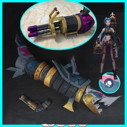 LOL Arcane Jinx Cosplay Shark Bone Rocket Props Role Play Shark Bone Halloween Cosplay Rocket Launcher Props