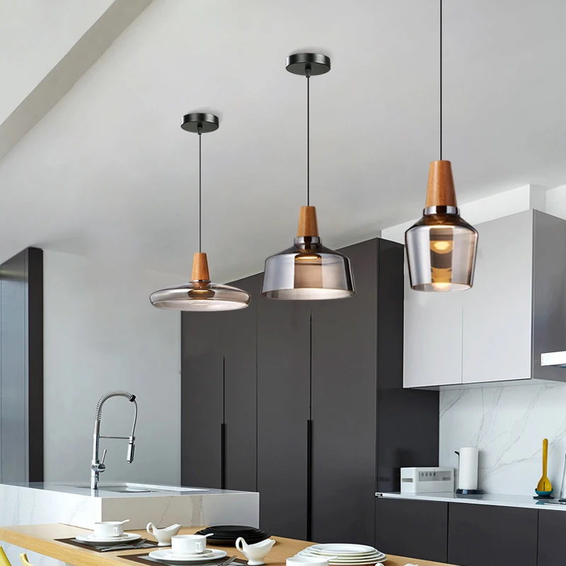 Nordic จี้ไฟโมเดิร์นแขวนโคมไฟร้านอาหารโคมไฟ Loft Bar สำหรับห้องนั่งเล่น Decor โคมไฟ