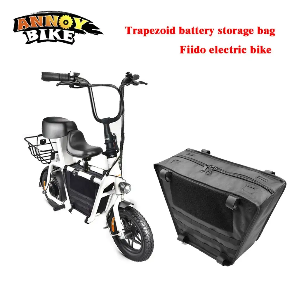 

1108 fiido Bag Travel Electric Bike Trapezoid Bag Thicken Waterproof Lithium Battery Storage Bag