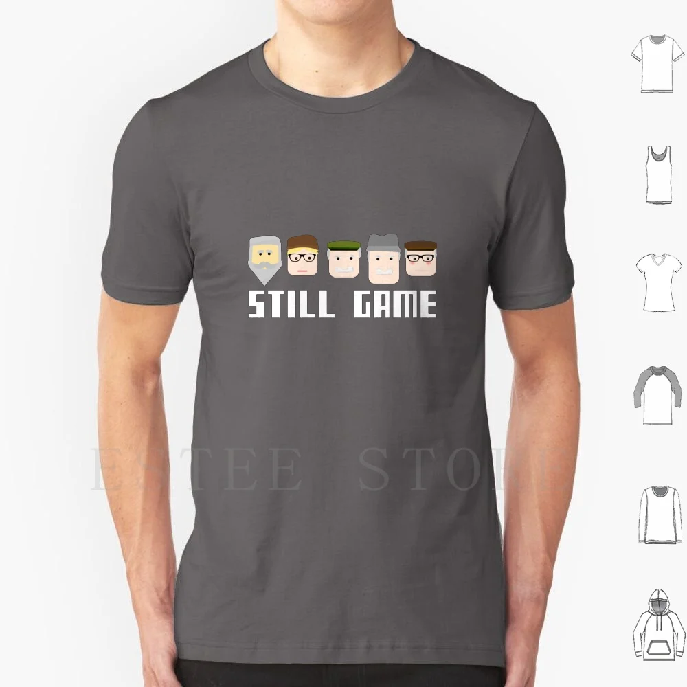 Still Game Line Up 80s Graphics T Shirt Cotton Men DIY Print Still Game Jack Winston Isa Navid Craiglang Comedy Scotland