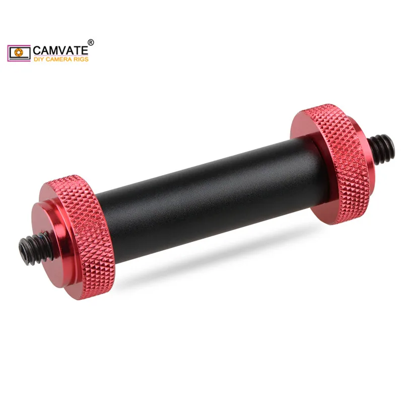 CAMVATE Standard universale Micro Rod V2 da 15mm (lungo 2 pollici) con filettatura maschio da 1/4 "-20 per fotocamera DSLR supporto a sgancio rapido da 15mm