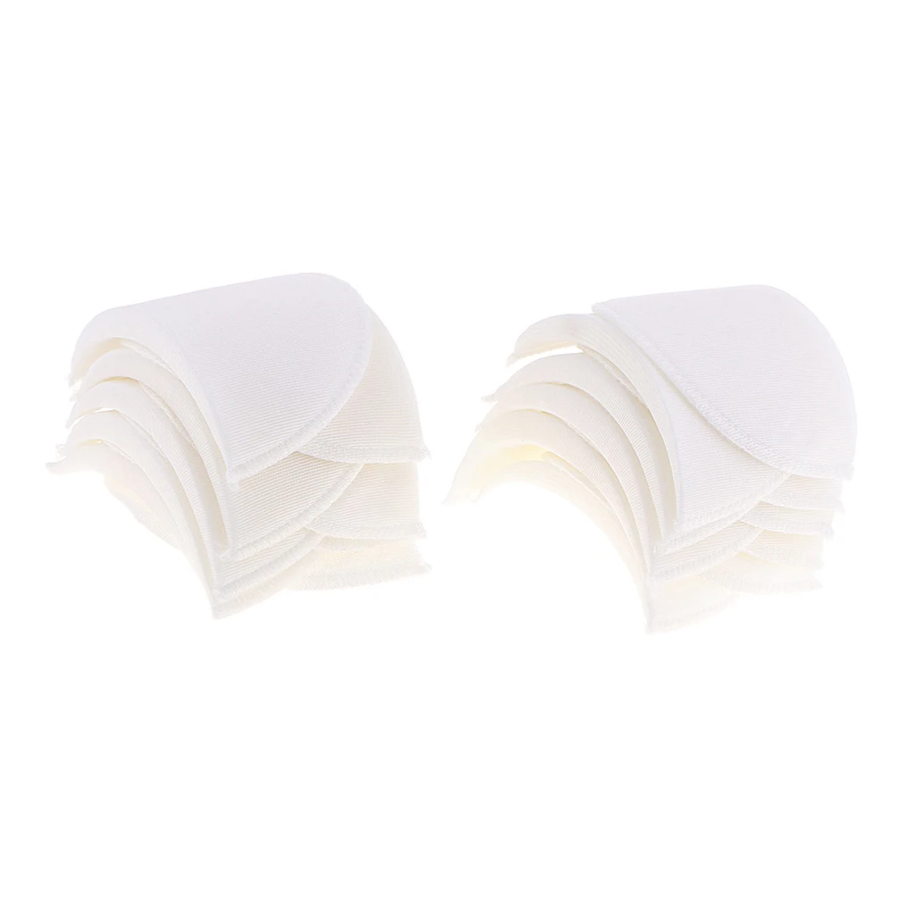 6 Pairs White Sponge Shoulder Pads Covered Unisex Blouses Business Wear