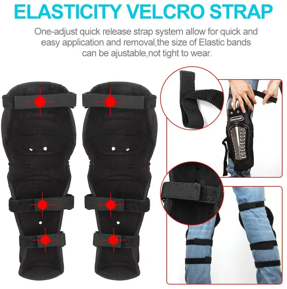 4Pcs Kneeling Pads Motorcycle Knee Protector Leg Bike Protection Elbow Guards Bicycle Cycling Sports Gear Adjustable Motocross