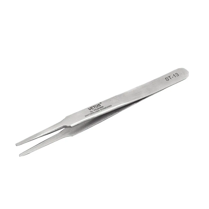 Stainless Steel Flat Shape Forceps Tweezers for Placing Ear Impression Foam Hearing aid dispensers tool