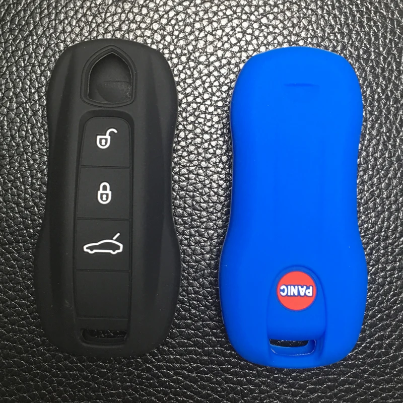 Silicone Car Key Cover Case For Porsche Panamera970 971 Cayenne Macan Boxster Cayman 981 982 718 991 911 918 Cute Case Key chain