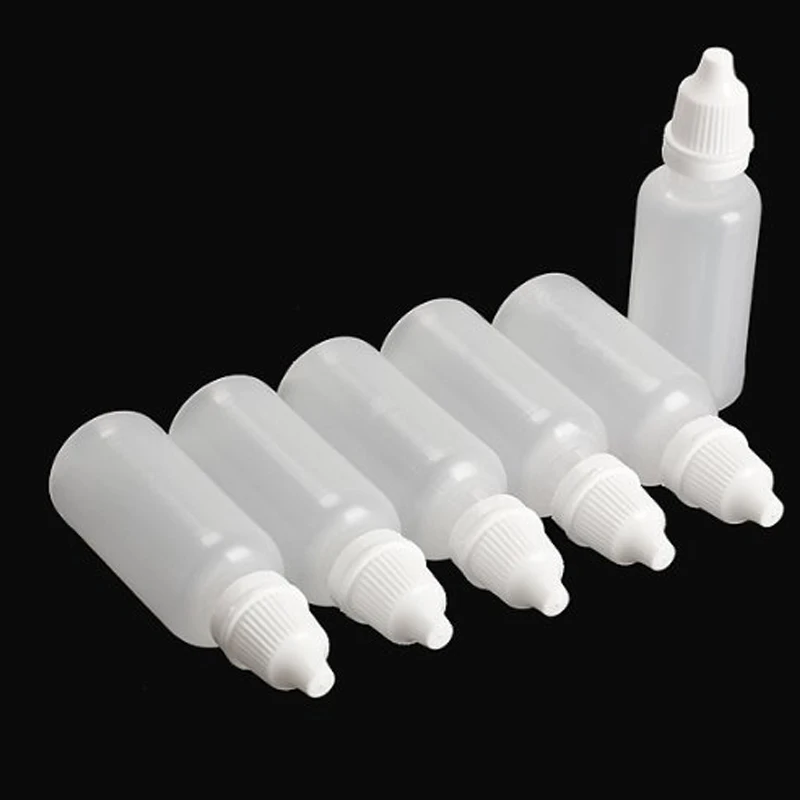 100Pcs/Lot 10ml Empty Plastic Squeezable Dropper Bottles Eye Liquid Dropper Sample Eyes Drop Refillable Bottle