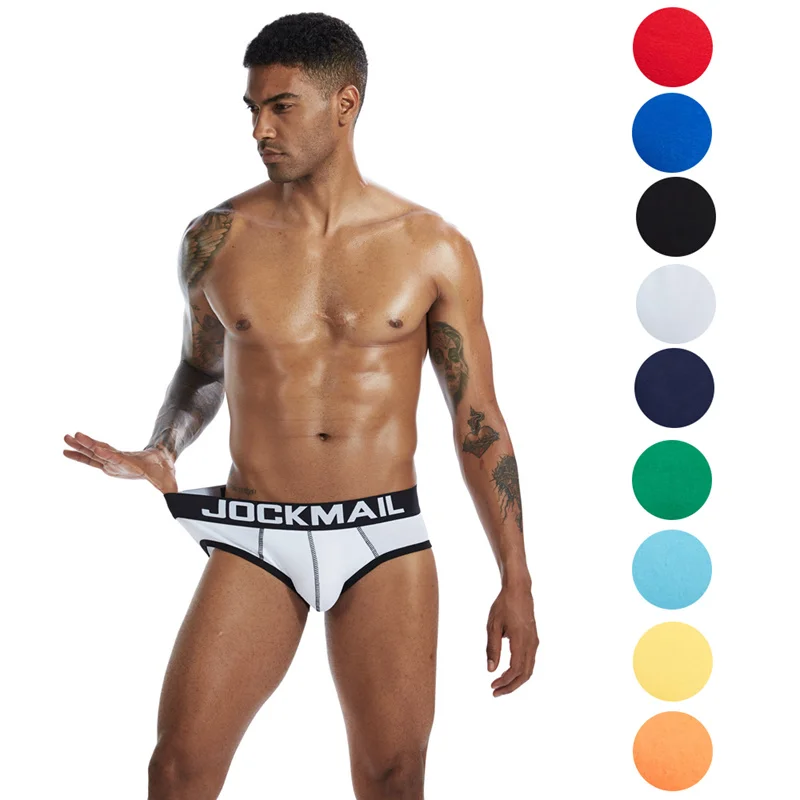 JOCKAMIL brand cotton men\'s underwear sexy solid color briefs shorts low waist large size boxer sports casual panties