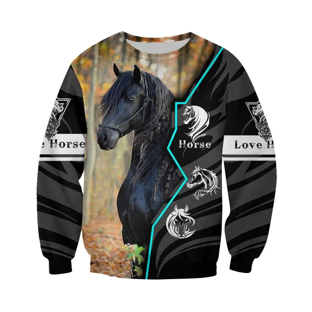 Horse Design New Animal hoodies Love Horse 3D All Over Printed Hoodie Casual Sweatshirt Unisex Hipster Pullover sudadera hombre