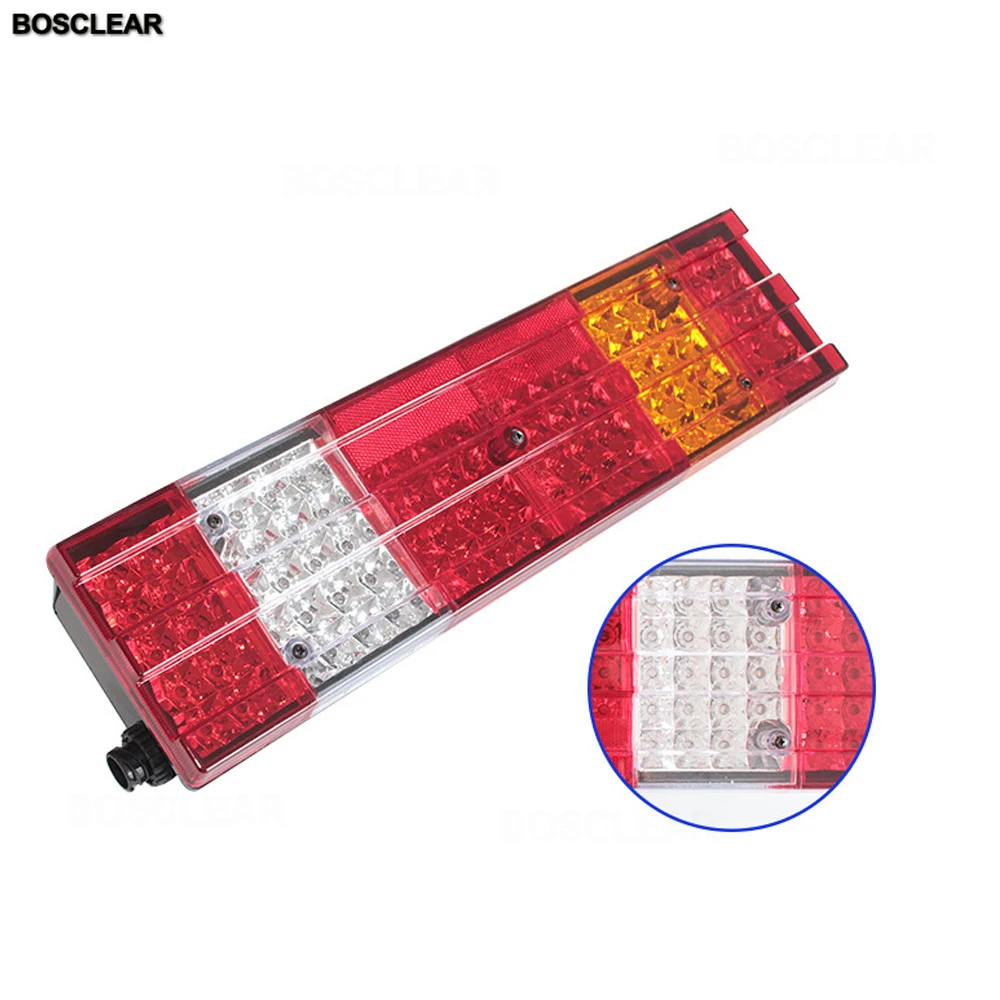 24V 80 LED Truck Tail Lights Reverse Brake Warning Lorry Bulb Taillamp For Mercedes-benz Actros MP1/2/3/4 0015406270 0015406370