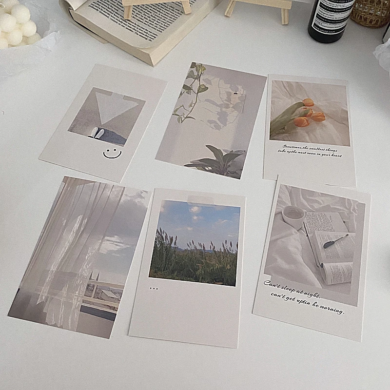 30sheets Ins Art Decoration Card Set Simple Style Photo Postcard Diy Room Wall Sticker Greeting Card Background Photography Prop