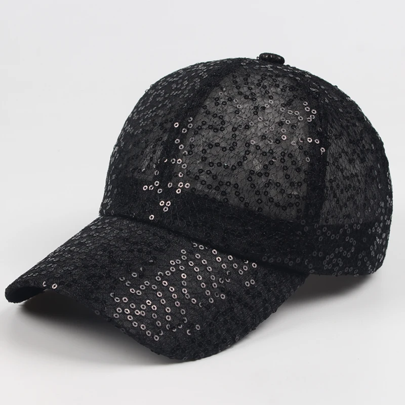 Casquette de Baseball pour femmes, maille à paillettes, Hip Hop, chapeaux d\'été pour femmes, Snapback, chapeau de camionneur réglable, 2022